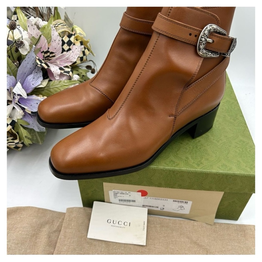 Gucci, leather ankle boots size 9, made in Italy - Picture 7 of 7